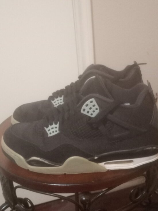 Jordan 4 Retro SE Black Canvas Size 10 Pre-Owned DH7138-006 main image 6
